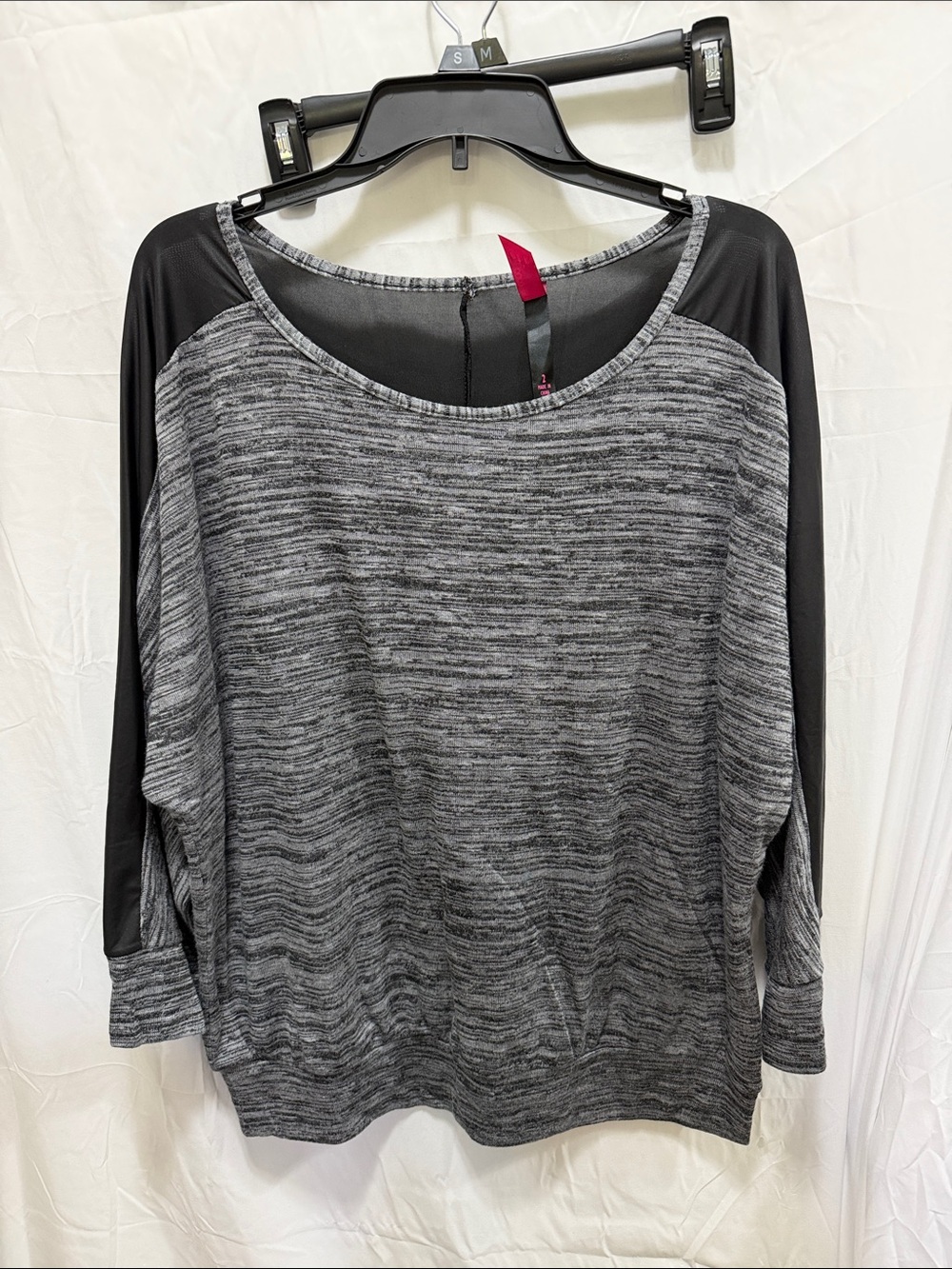 Unlisted Gray & Black Raglan Scoop-Neck Pullover
